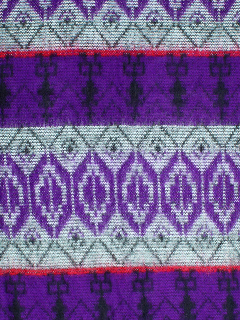 Purple Tribal Print Cashmere Feel Unisex Scarf