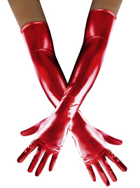 Red Metallic Gloves