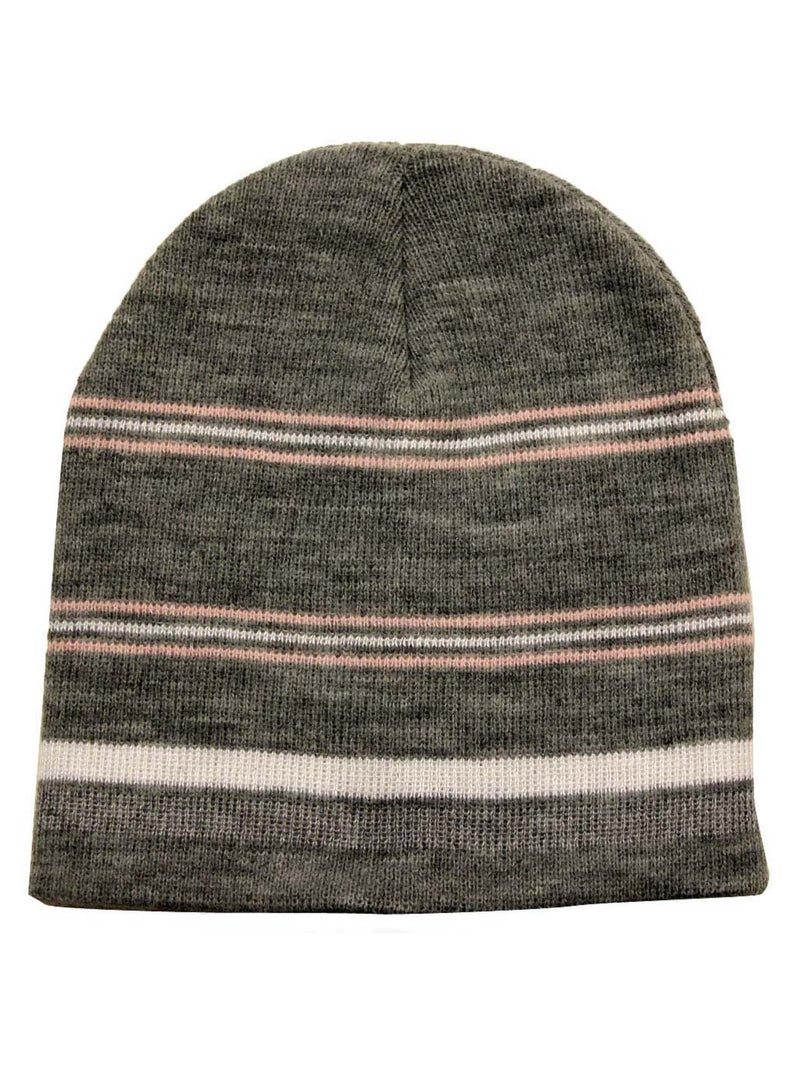 Striped Tight Fitting Beanie Hat