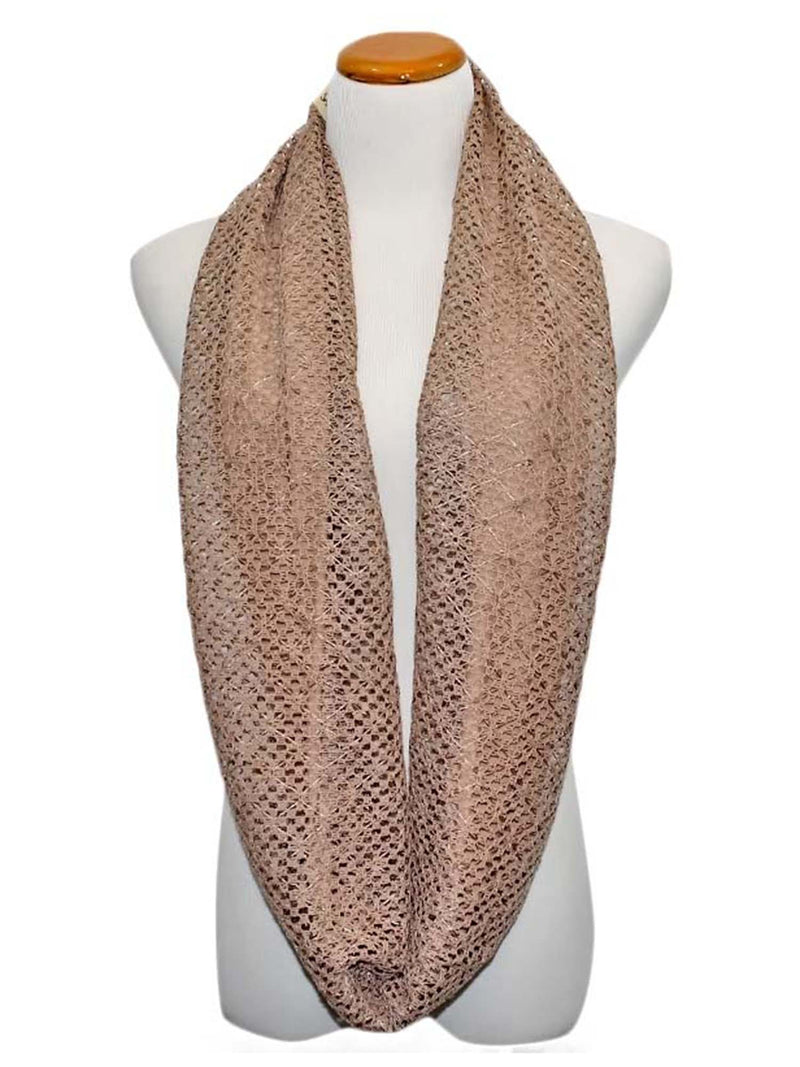 Net Infinity Scarf With Sequin Overlay