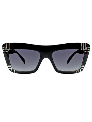 Retro Squared Sunglasses With Hard Case