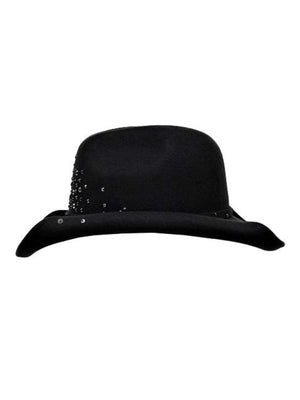 Gray Wool Shapeable Cowboy Hat With Sequin Detail