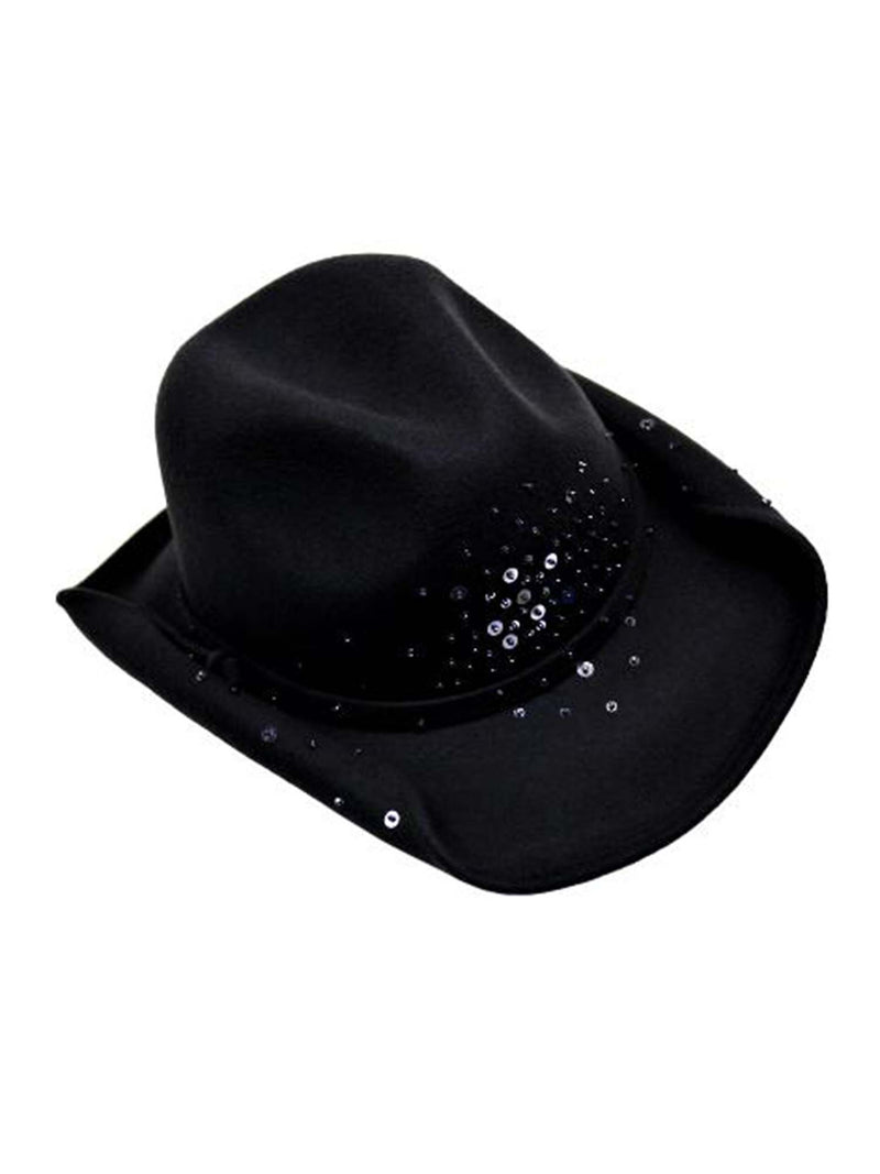 Gray Wool Shapeable Cowboy Hat With Sequin Detail