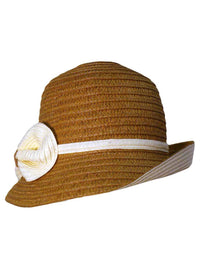 Woven Sun Hat With Matching Bow