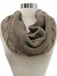 Chunky Cable Knit Winter Infinity Scarf