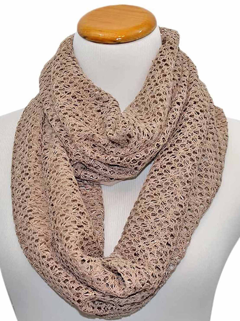 Net Infinity Scarf With Sequin Overlay