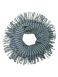 Radiant Knit Winter Infinity Scarf With Fringe