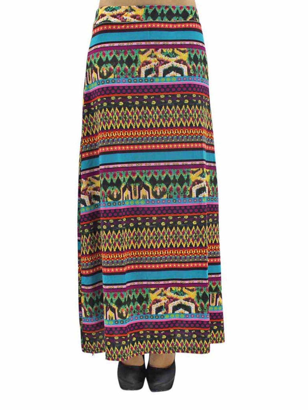 Bohemian Maxi Skirt With Side Slit