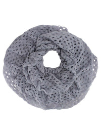 Frilly Crochet Knit Infinity Scarf