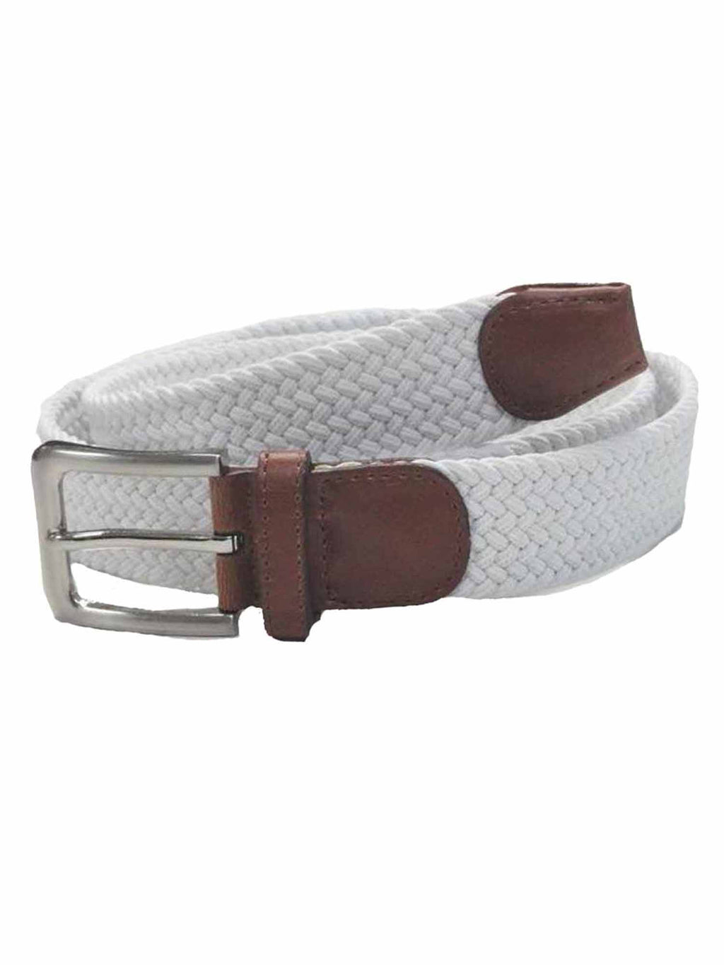 Gunmetal Buckle Leather Tip Braided Belt
