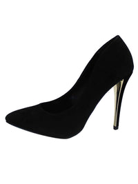 Black Pointed Toe Stiletto Pumps For Women