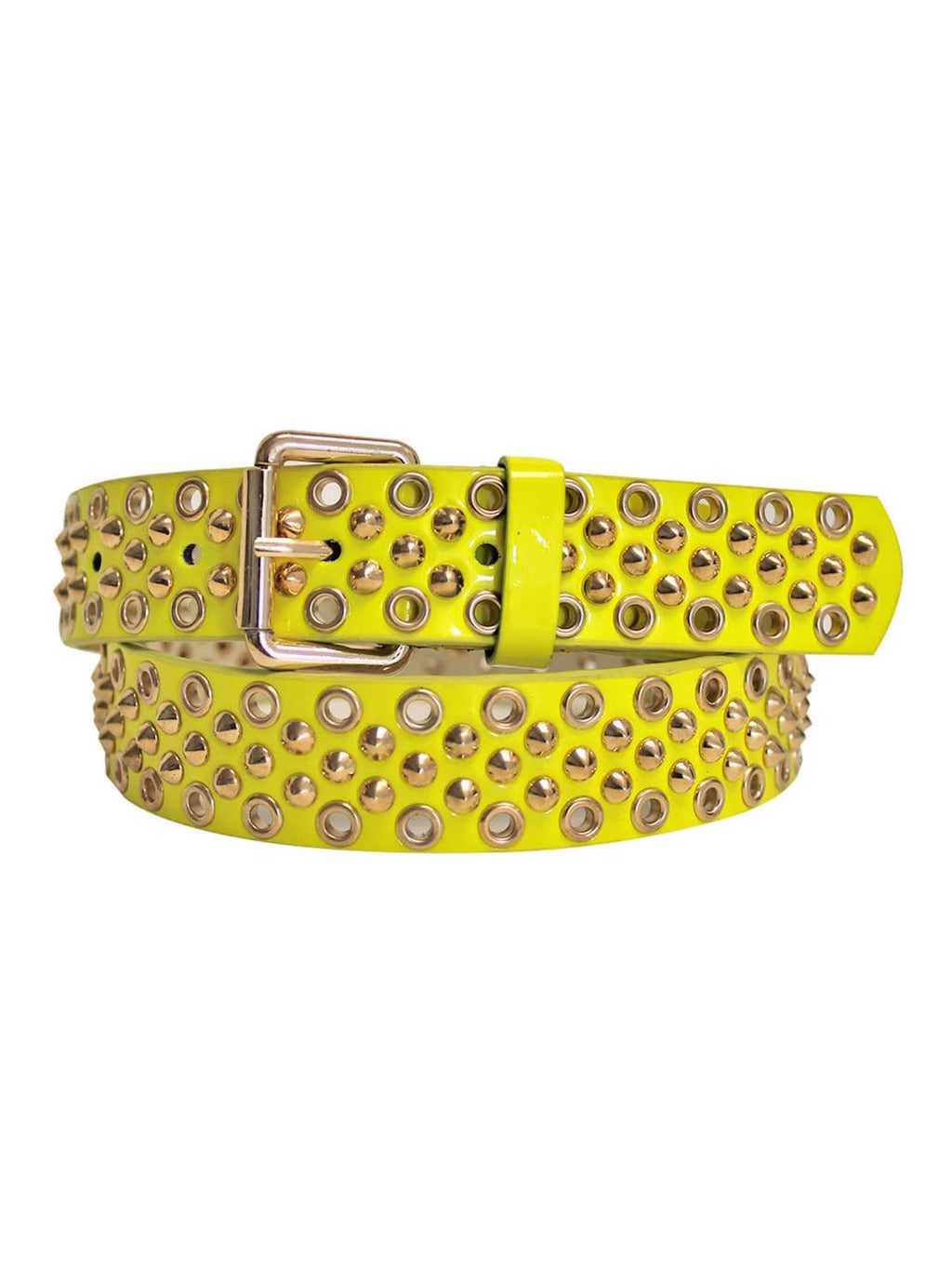 Golden Studded Spike Grommet Belt